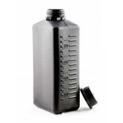 Butelka czarna z zakrętką 500ml/1000ml