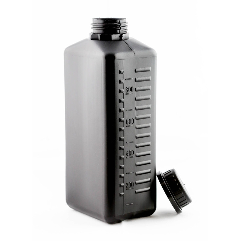 Butelka czarna z zakrętką 500ml/1000ml